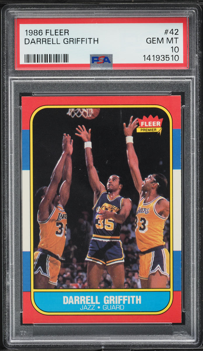 1986 Fleer Basketball Darrell Griffith #42 PSA 10 GEM MINT