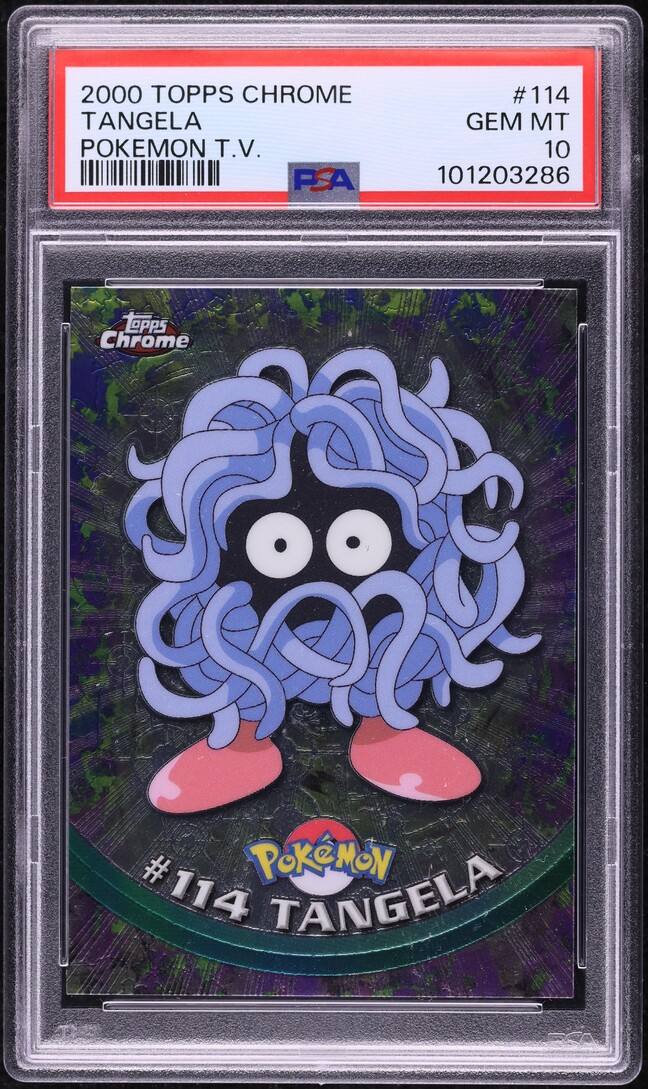 2000 Topps Chrome Pokemon TV Series Tangela #114 PSA 10 GEM MINT