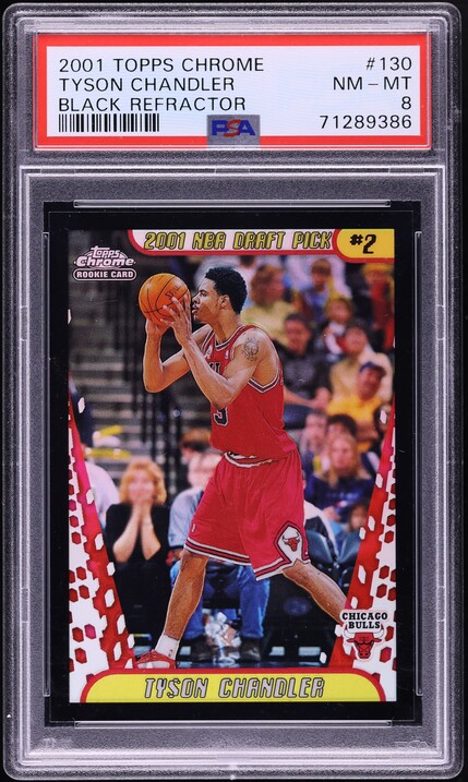 2001 Topps Chrome Black Refractor Kobe Bryant /50 #50 PSA