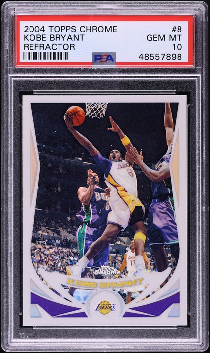 その他 2001 Topps Chrome refractor Kobe Bryant 2001 Topps Chrome Black Refractor Kobe Bryant /50 #50 PSA