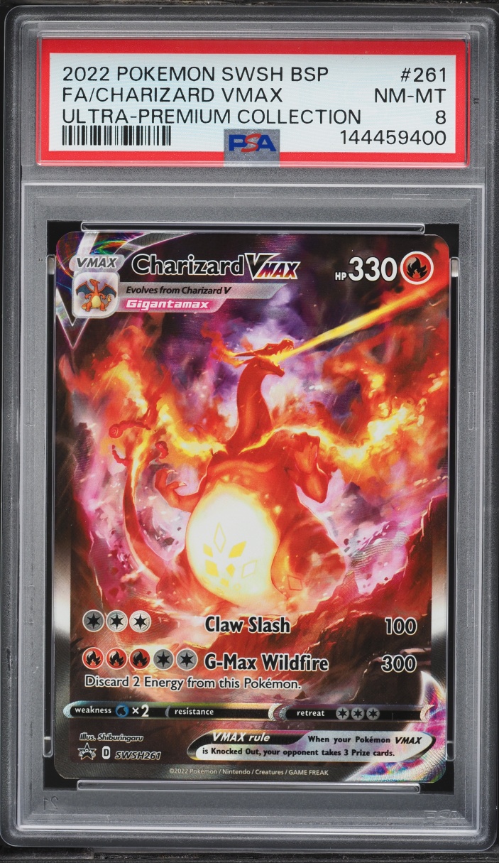 2022 Pokemon SWSH Promo Ultra Premium Full Art Charizard VMAX #SWSH261 PSA 8 NM-MT