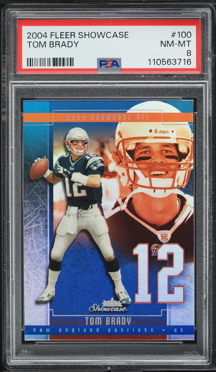 2004 Fleer Showcase Tom Brady #100 PSA 8 NM-MT