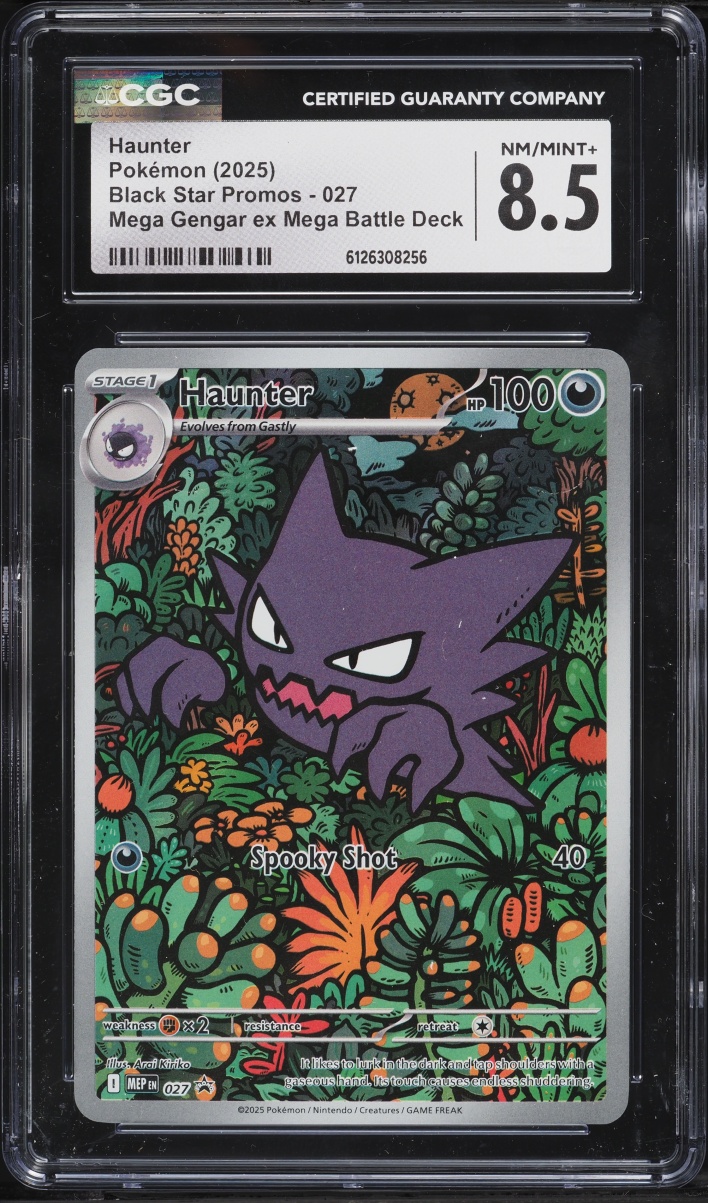 2025 Pokemon Mega Evolution Promo Mega Gengar ex Battle Deck Full Art Haunter #27 CGC 8.5