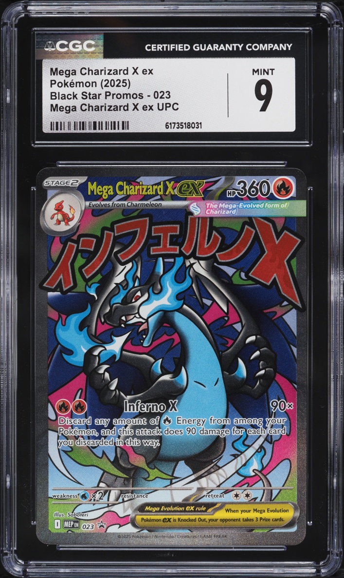 2025 Pokemon Mega Evolution Promo Ultra Premium Full Art Mega Charizard X Ex CGC 9 Mint