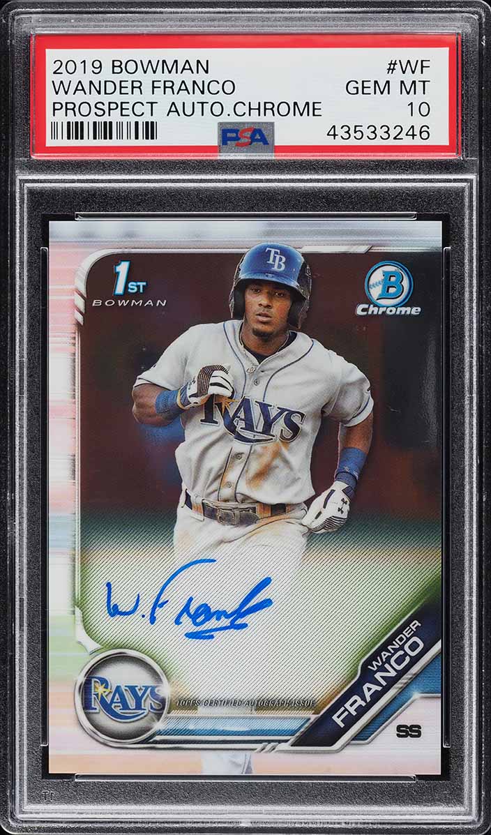 2019 Bowman Chrome Wander Franco PROSPECT AUTO #CPA-WF PSA 10 GEM MINT