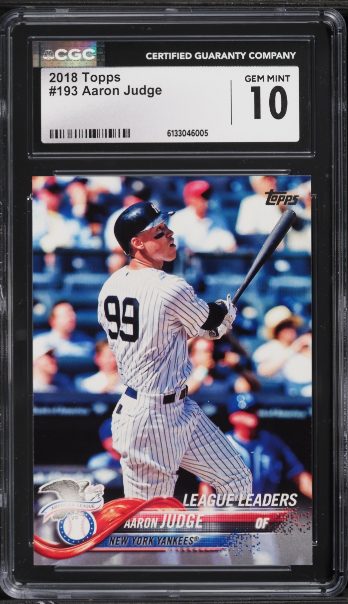 2018 Topps Aaron Judge #193 CGC 10 GEM MINT