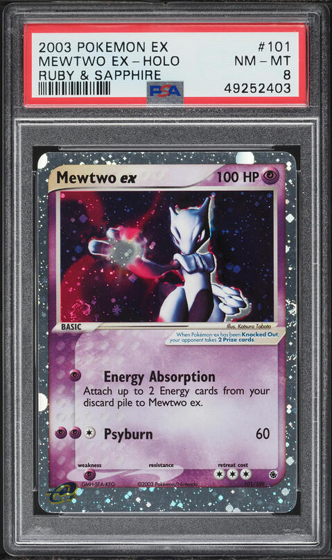 2004 Pokemon Japanese Bandai Carddass Zukan Holo Mewtwo #389 BGS