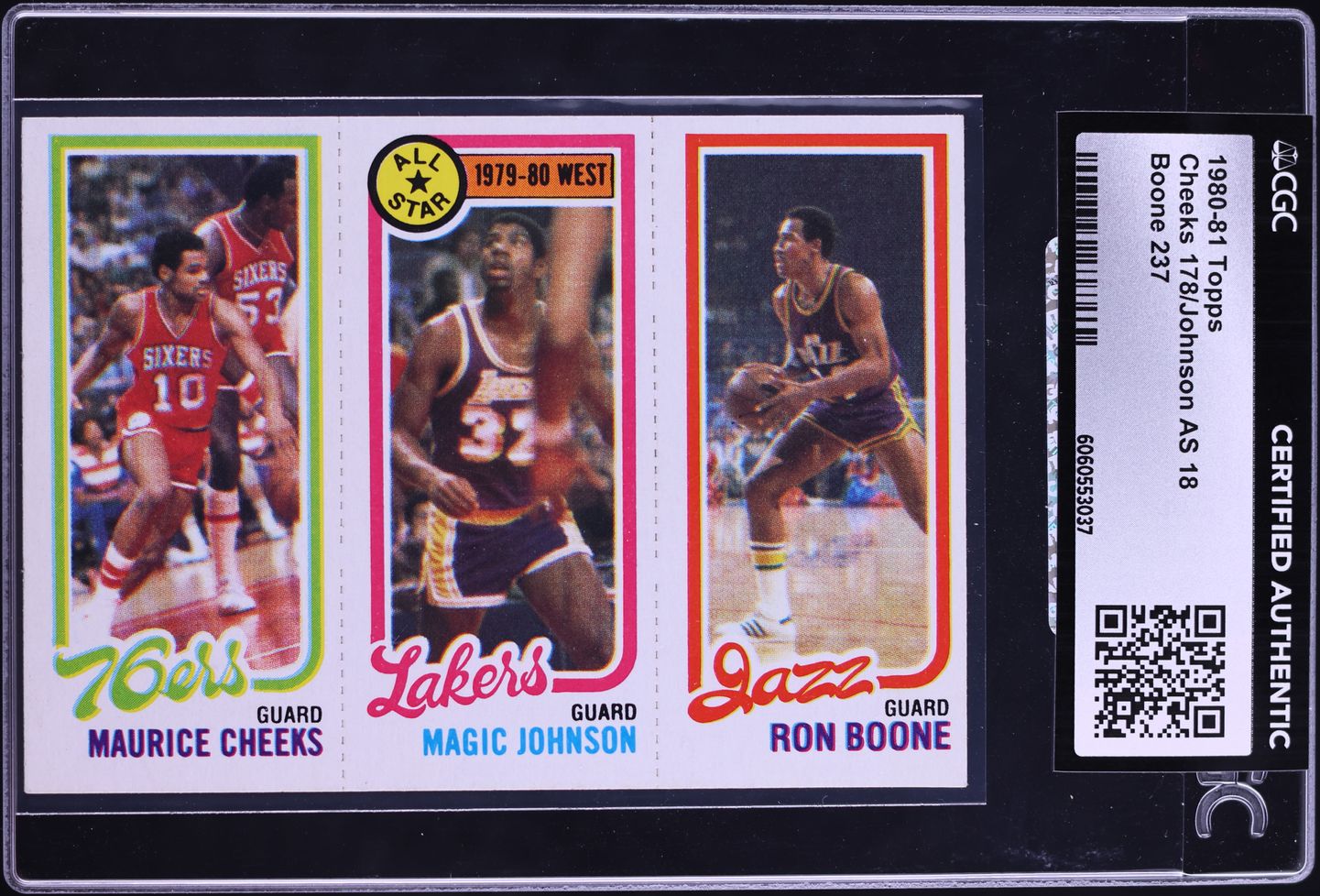 1980 Topps Basketball Maurice Cheeks Ron Boone Magic Johnson ROOKIE CGC AUTH