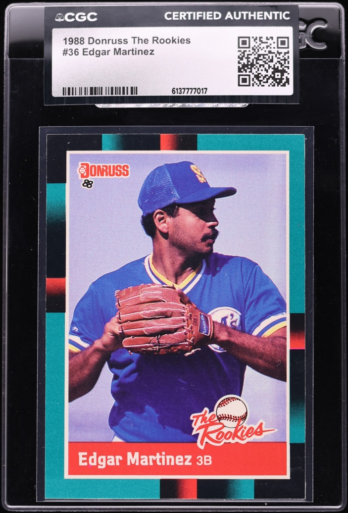 1988 Donruss Edgar Martinez ROOKIE #36 CGC AUTH