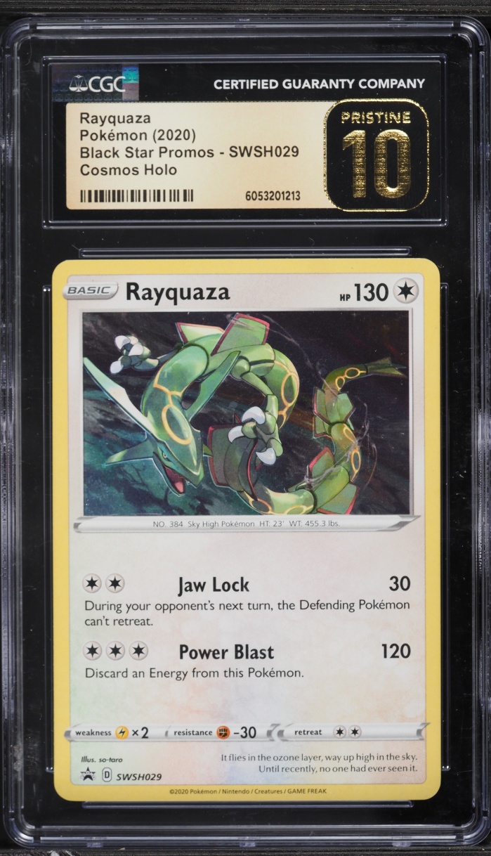 2020 Pokemon Sword & Shield Promo Rebel Clash Rayquaza #SWSH029 CGC 10 PRISTINE