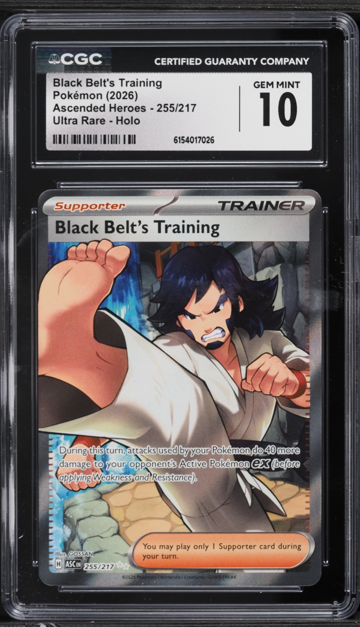 2026 Pokemon Mega Evolution Ascended Heroes Full Art Black Belt's Training #255 CGC 10 GEM MINT
