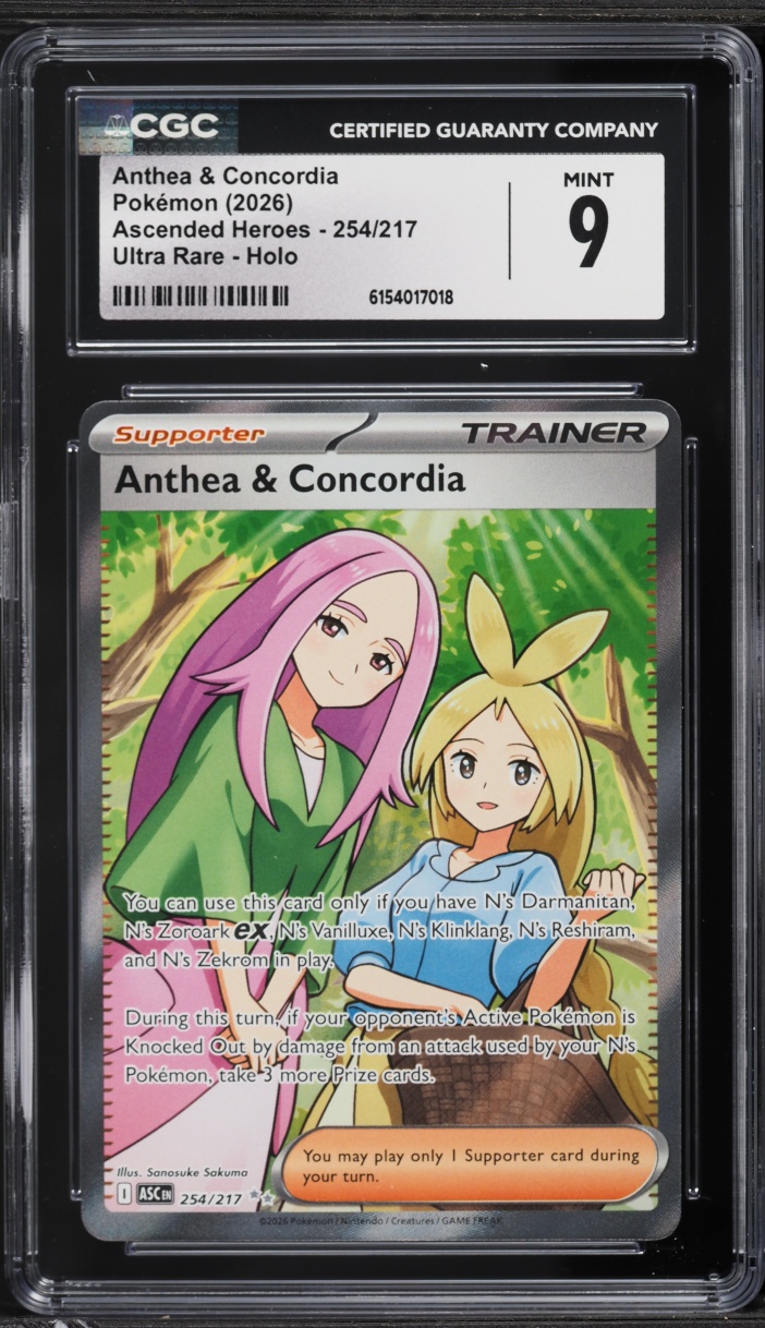 2026 Pokemon Mega Evolution Ascended Heroes Full Art Anthea & Concordia #254 CGC 9 MINT
