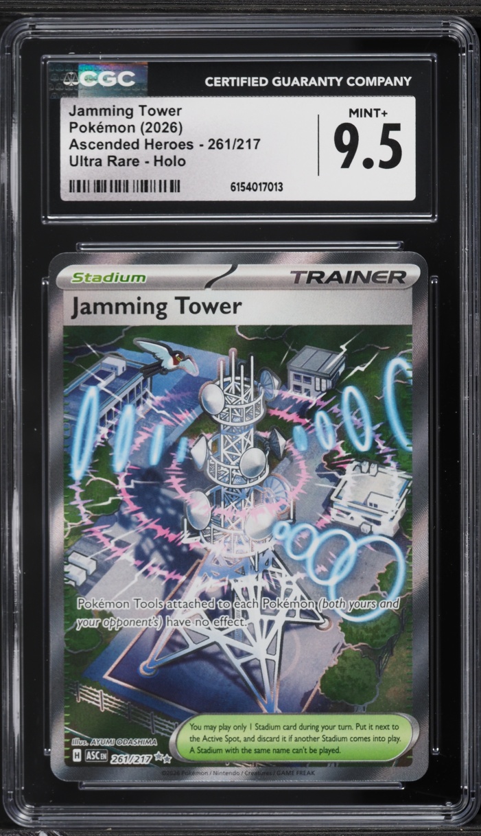 2026 Pokemon Mega Evolution Ascended Heroes Full Art Jamming Tower #261 CGC 9.5 MINT+