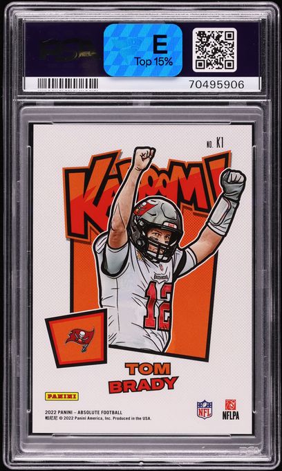 2022 Absolute Kaboom! Vertical Gold Tom Brady /10 #K1 PSA 10 GEM MINT - Photo 2