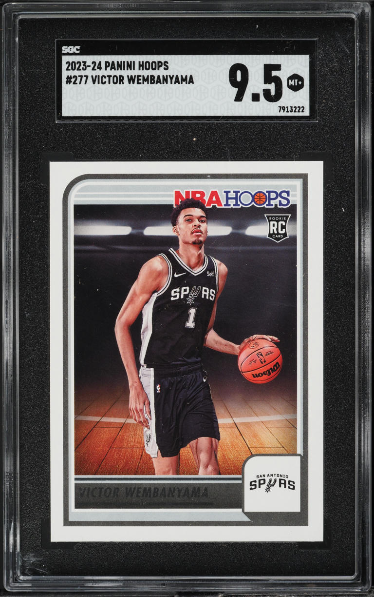 2023 Hoops Victor Wembanyama ROOKIE #277 SGC 9.5 MINT+