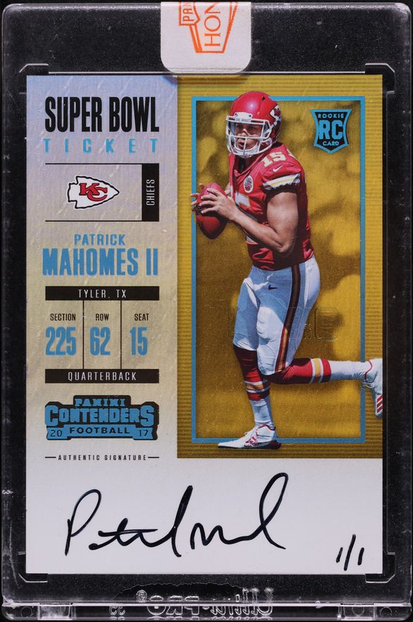 2020 Panini Honors '17 Contenders Super Bowl Patrick Mahomes II RC AUTO 1/1 #303