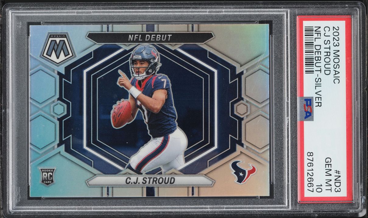2023 Panini Mosaic NFL Debut Silver C.J. Stroud ROOKIE #ND-3 PSA 10 GEM MINT