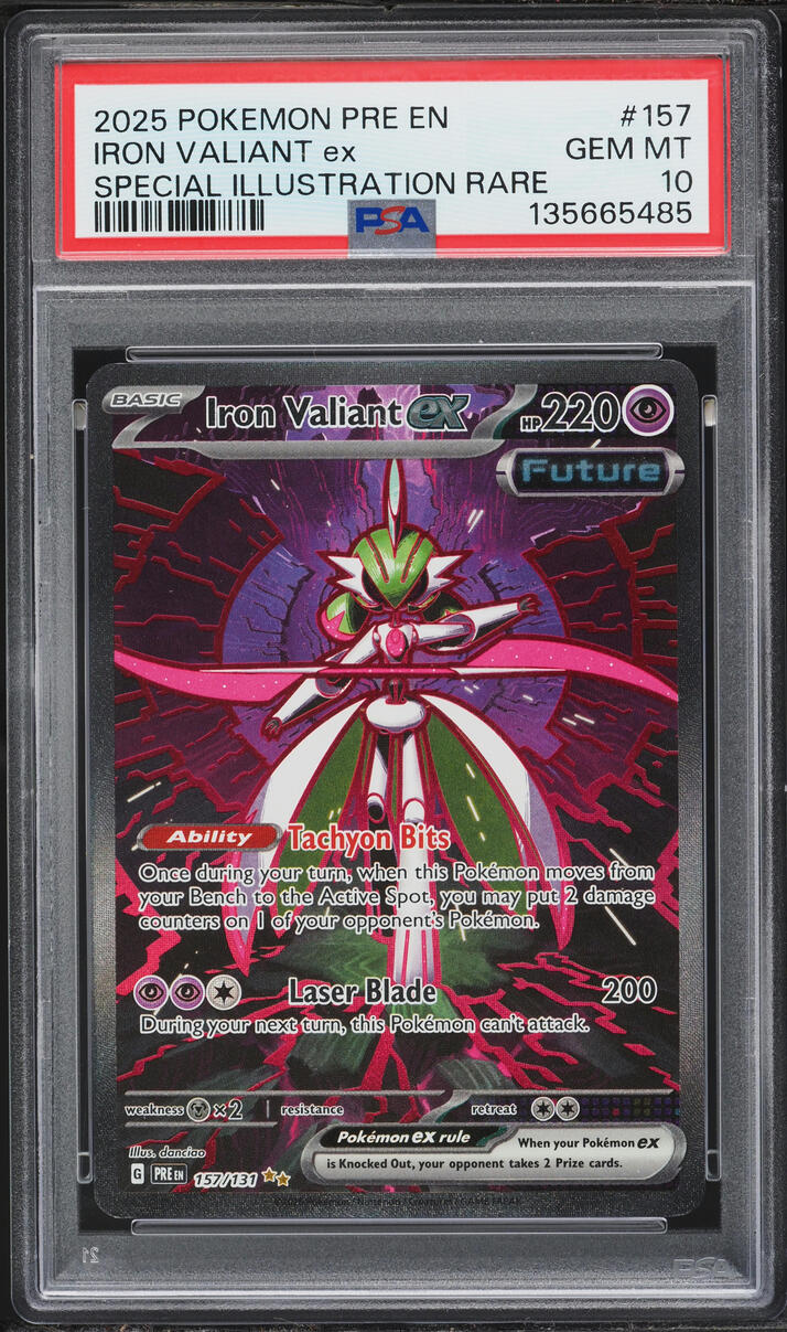 2025 Pokemon Scarlet & Violet Prismatic Evolutions SIR Iron Valiant ex #157 PSA 10 GEM MINT