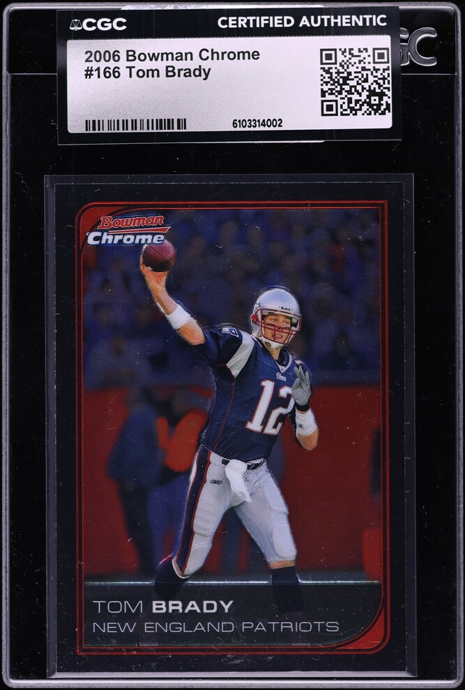 2006 Bowman Chrome Tom Brady #166 CGC AUTH