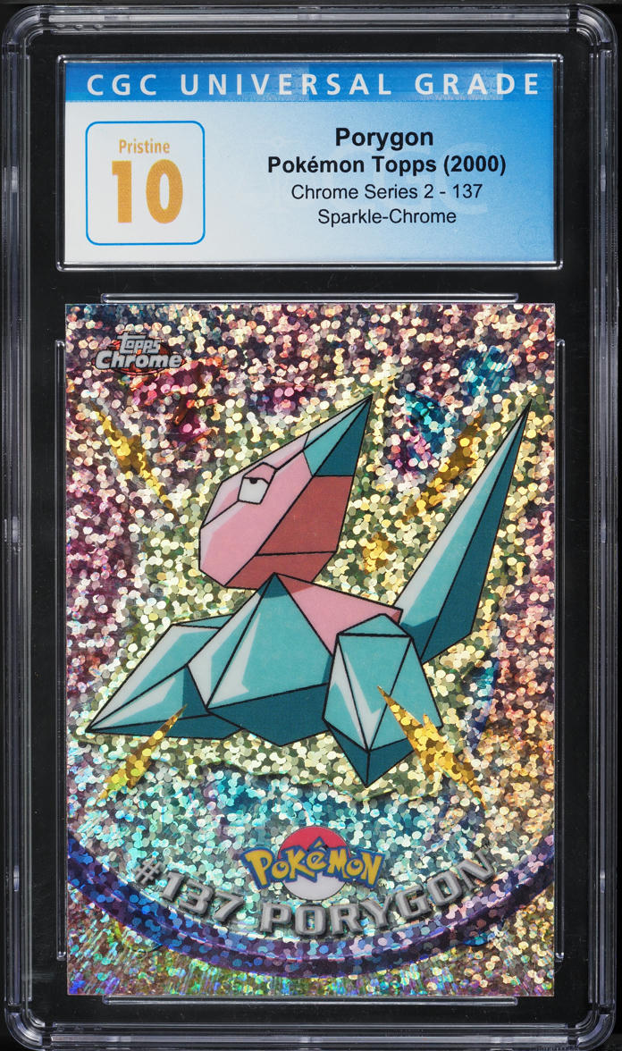 2000 Topps Chrome Pokemon Series 2 Sparkle Porygon #137 CGC 10 PRISTINE
