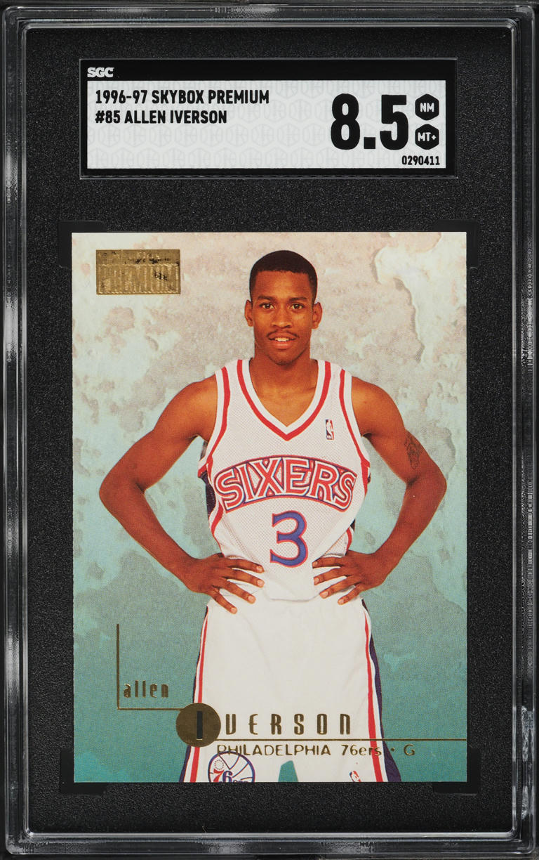 1996 Skybox Premium Allen Iverson ROOKIE #85 SGC 8.5 NM-MT+