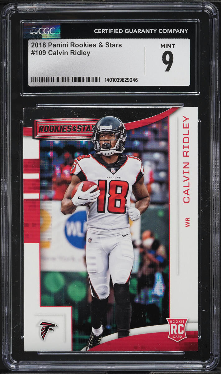 2018 Panini Rookies & Stars Calvin Ridley ROOKIE #109 CGC 9 MINT