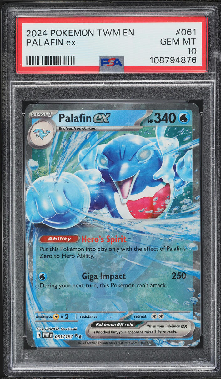 2024 Pokemon Scarlet & Violet Twilight Masquerade Holo Palafin ex #61 PSA 10 GEM MINT