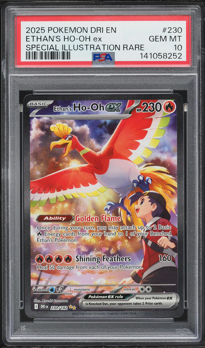 2025 Pokemon Scarlet & Violet Destined Rivals SIR Ethan's Ho-Oh ex #230 PSA 10 GEM MINT