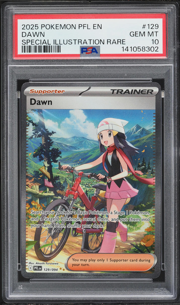 2025 Pokemon MegaEvolution Phantasmal Flames SIR Dawn #129 PSA 10 GEM MINT