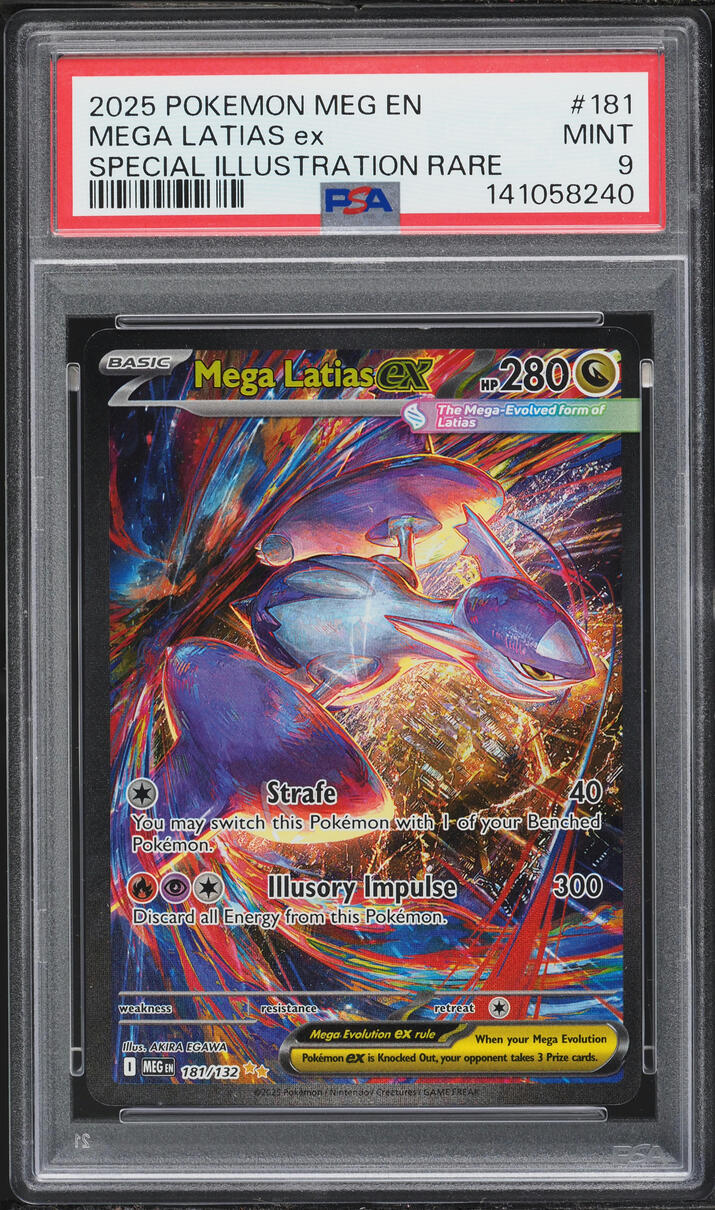 2025 Pokemon Mega Evolution SIR Mega Latias EX #181 PSA 9 MINT
