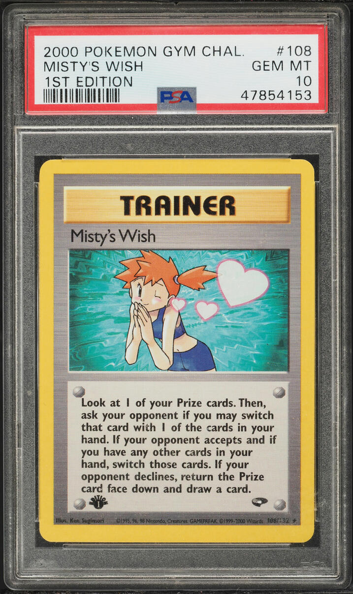 2000 Pokemon Gym Challenge 1st Edition Misty's Wish #108 PSA 10 GEM MINT