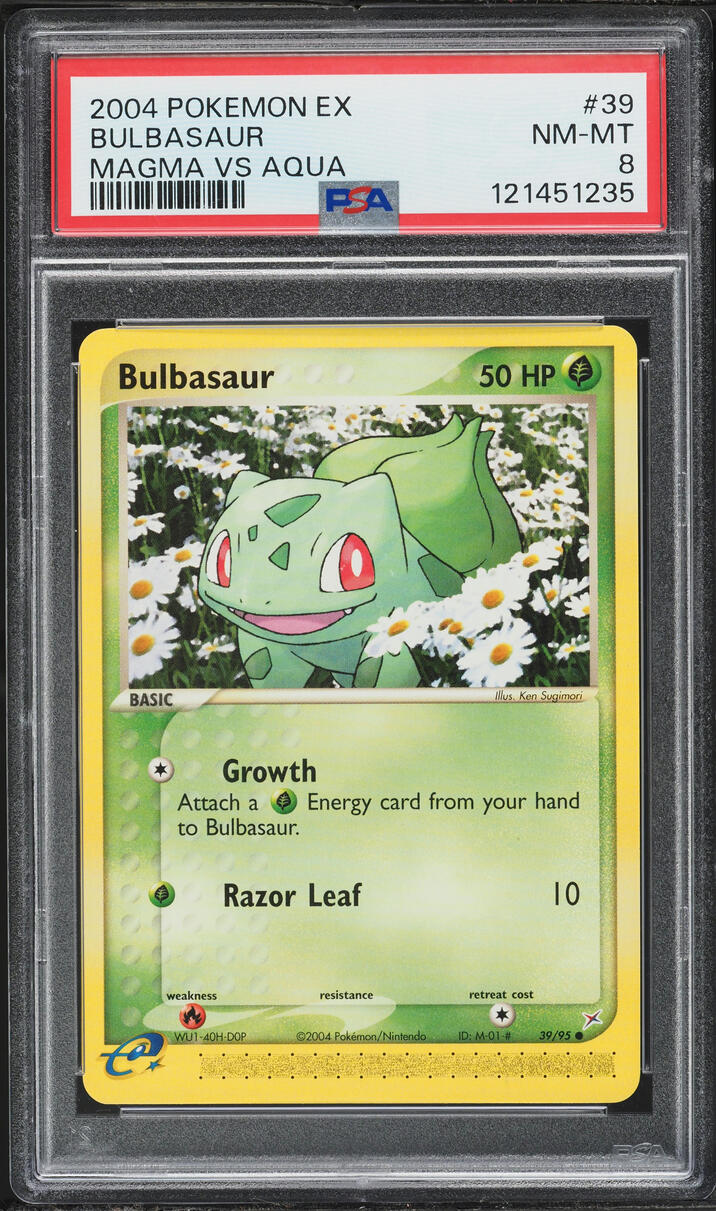 2004 Pokemon EX Team Magma Vs. Aqua Bulbasaur #39 PSA 8 NM-MT