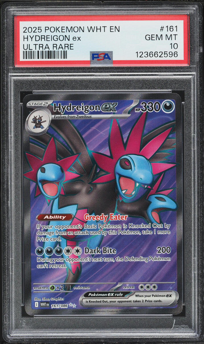 2025 Pokemon Scarlet & Violet White Flare Full Art Hydreigon Ex #161 PSA 10 GEM MINT