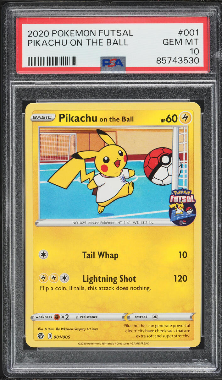 2020 Pokemon Sword & Shield Futsal Pikachu On The Ball #1 PSA 10 GEM MINT