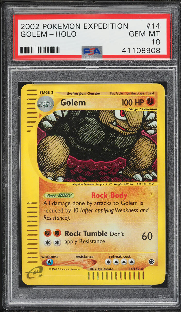2002 Pokemon Expedition Holo Golem #14 PSA 10 GEM MINT