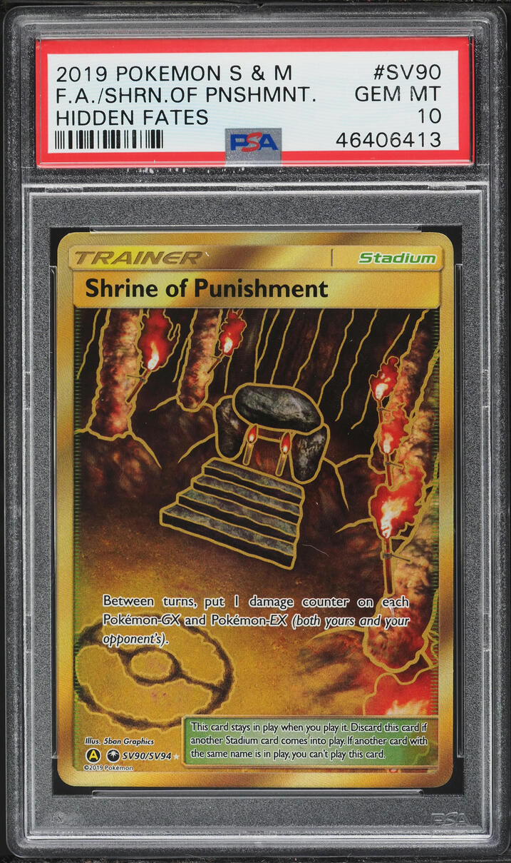 2019 Pokemon Sun & Moon Hidden Fates Shrine Of Punishment #SV90 PSA 10 GEM MINT