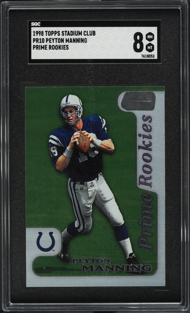 1998 Stadium Club Prime Peyton Manning ROOKIE #PR10 SGC 8 NM-MT