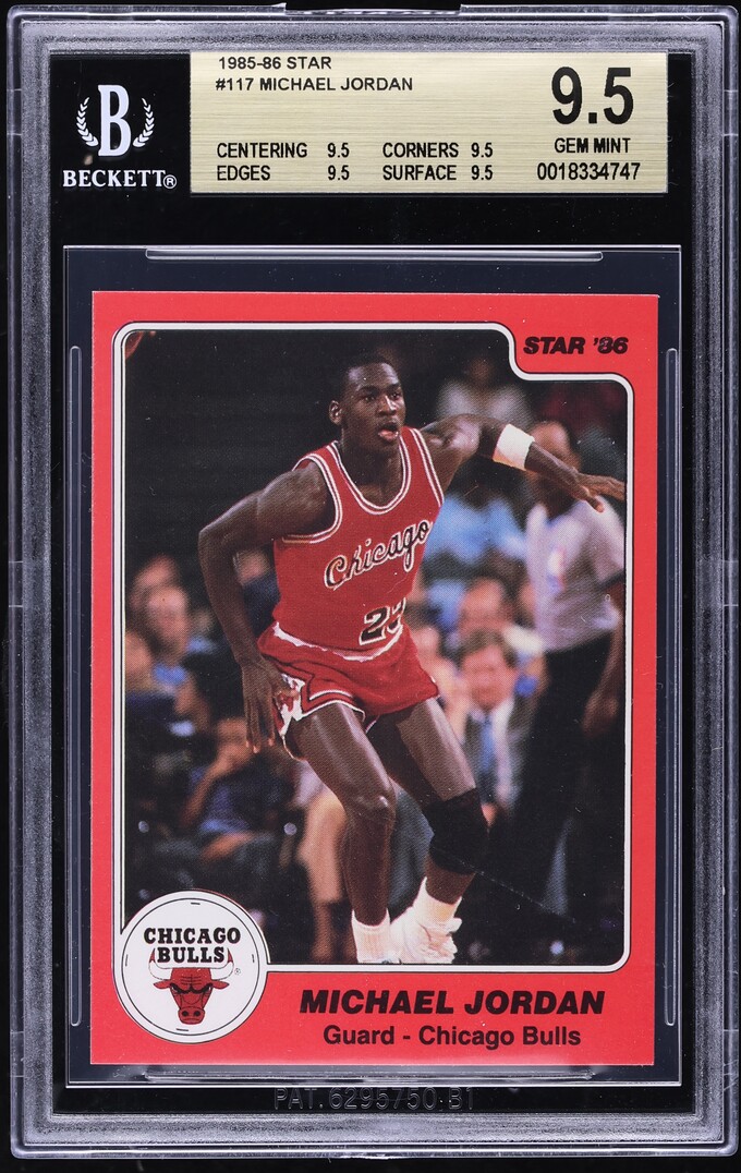 1985 Star Basketball Michael Jordan ROOKIE #117 BGS 9.5 GEM MINT