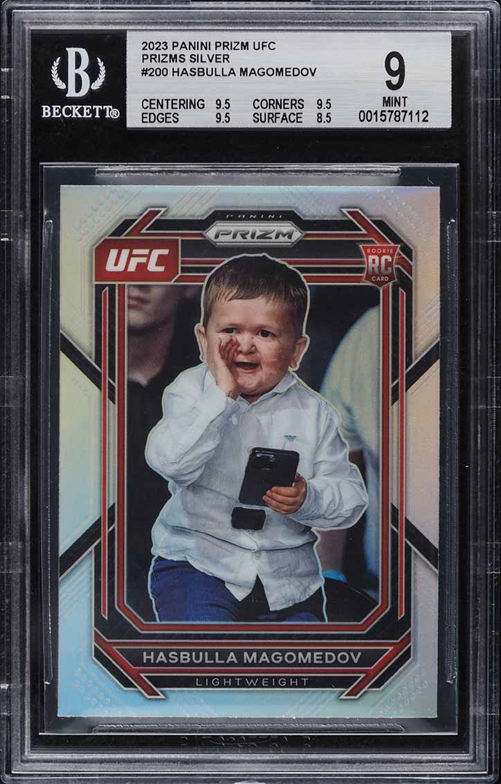 2023 Panini Prizm UFC Silver Hasbulla Magomedov ROOKIE #200 BGS 9 MINT