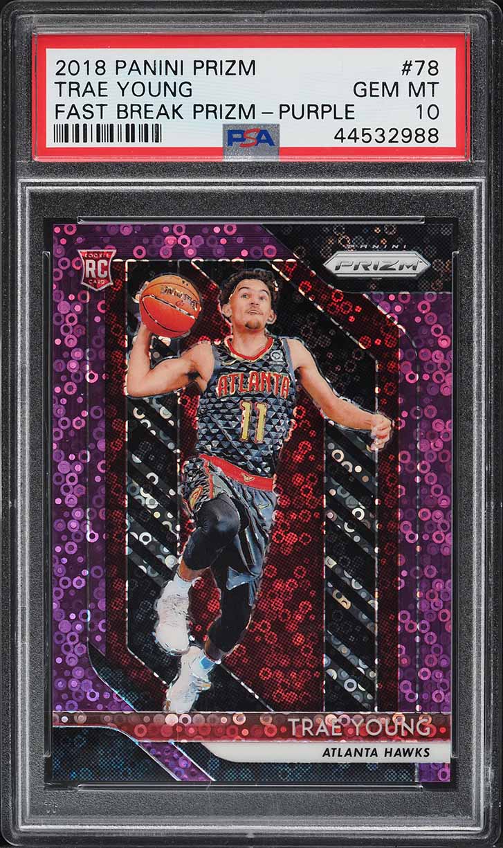 2018 Panini Prizm Trae Young ROOKIE #78 PSA 10 GEM MINT on