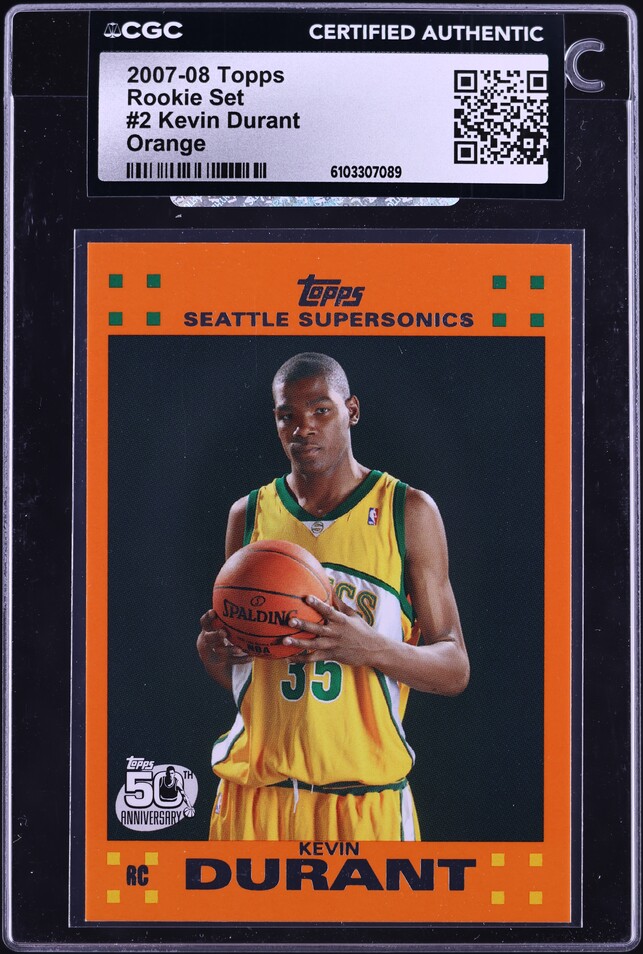2007 Topps Chrome Refractor Kevin Durant ROOKIE /1499 #131 BGS 9.5
