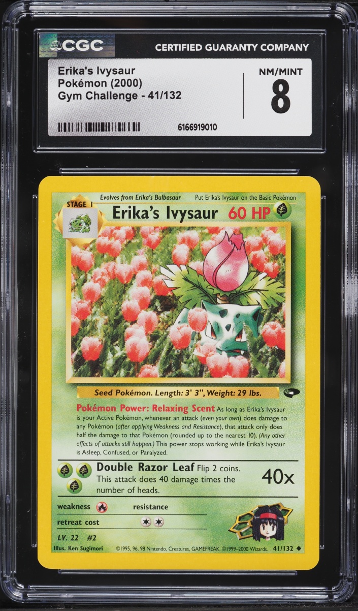 2000 Pokemon Gym Challenge Erika's Ivysaur #41 CGC 8 NM-MT