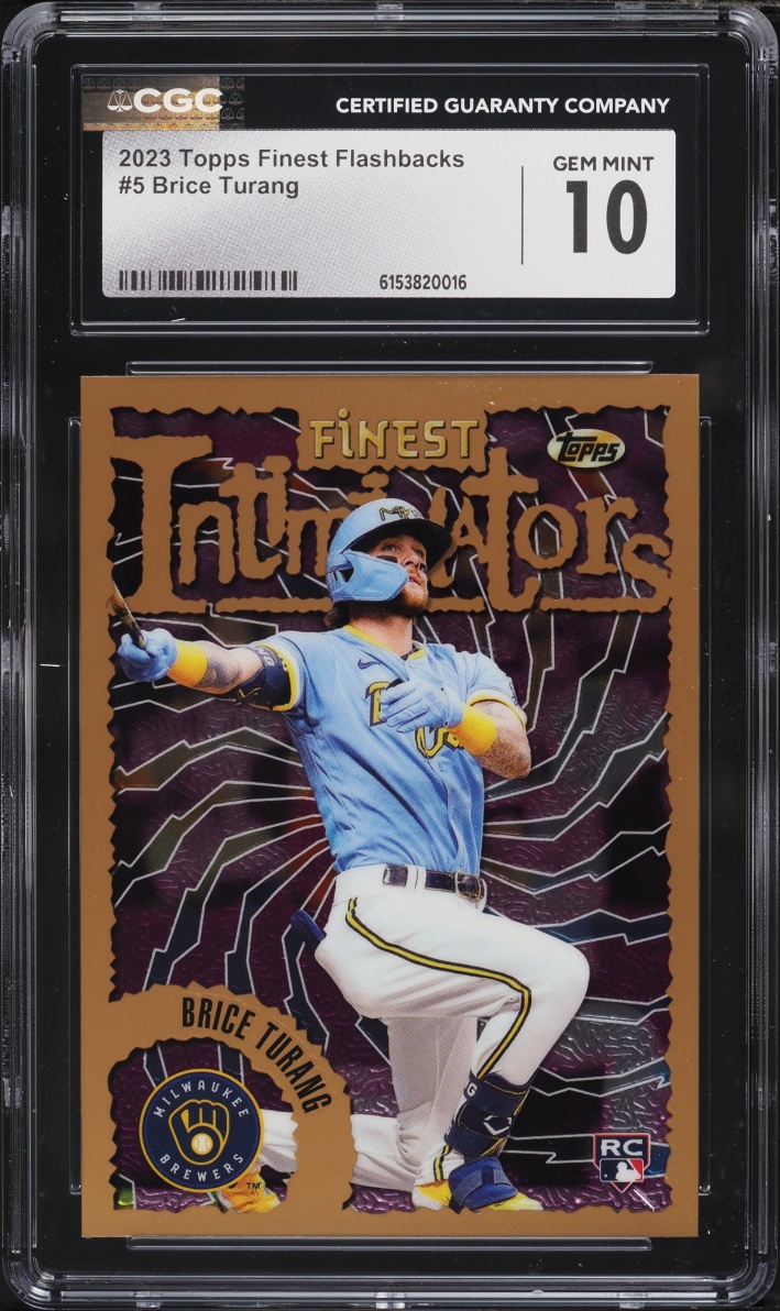 2023 Finest Flashbacks Brice Turang ROOKIE #5 CGC 10 GEM MINT