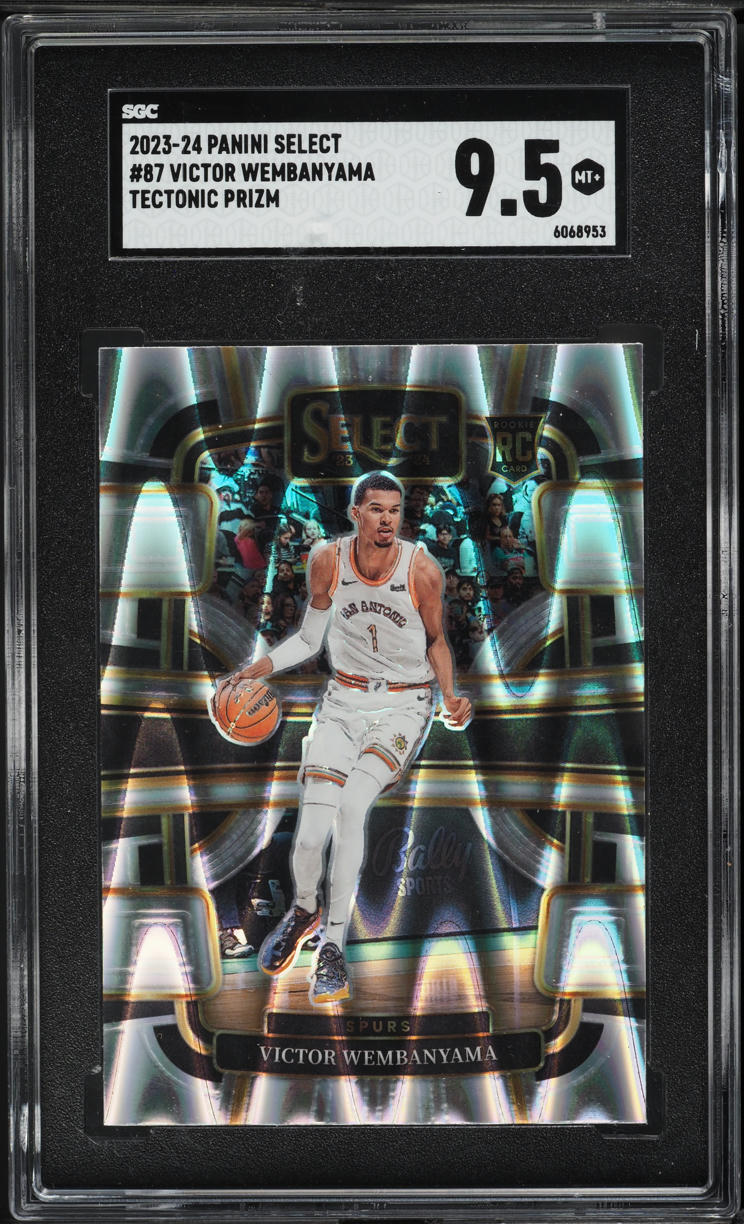2023 Select Concourse Tectonic Prizm Victor Wembanyama ROOKIE #87 SGC 9.5 MINT+