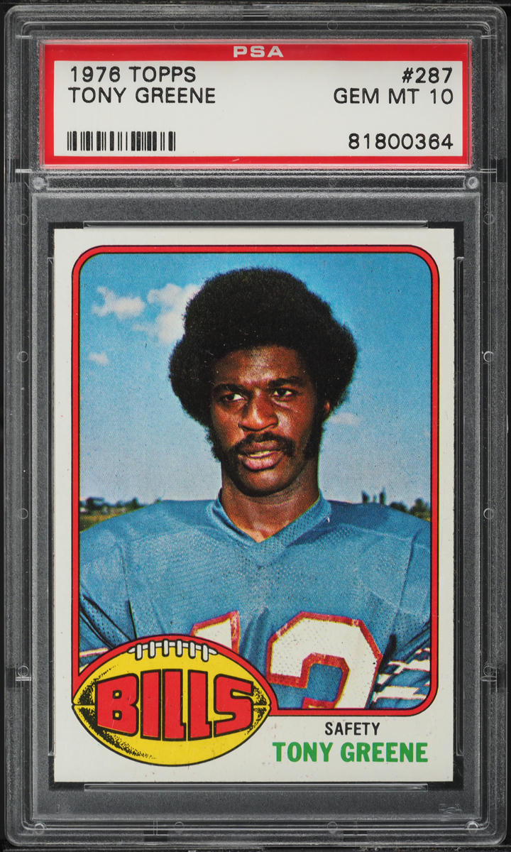 1976 Topps Football Tony Greene #287 PSA 10 GEM MINT