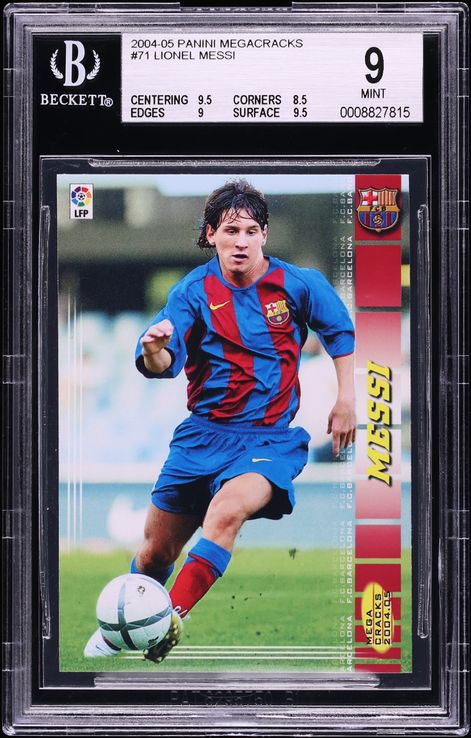 2004 Panini Sports Mega Cracks Lionel Messi ROOKIE #71 BGS 9 MINT