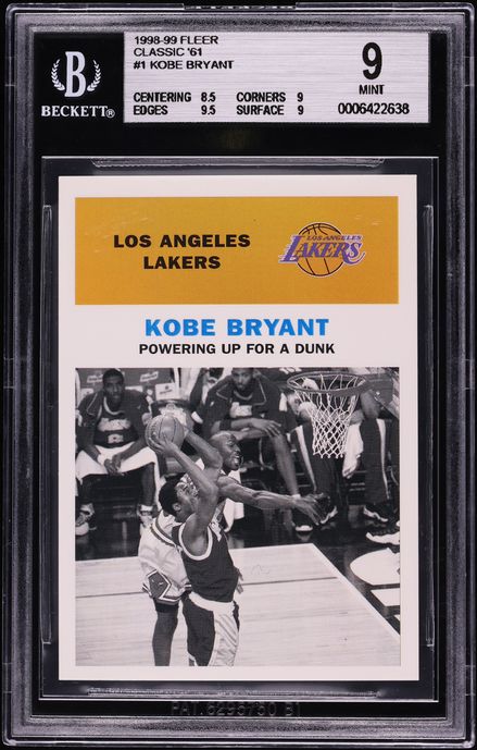 1998 Fleer Classic '61 Kobe Bryant /61 #1C BGS 9 MINT