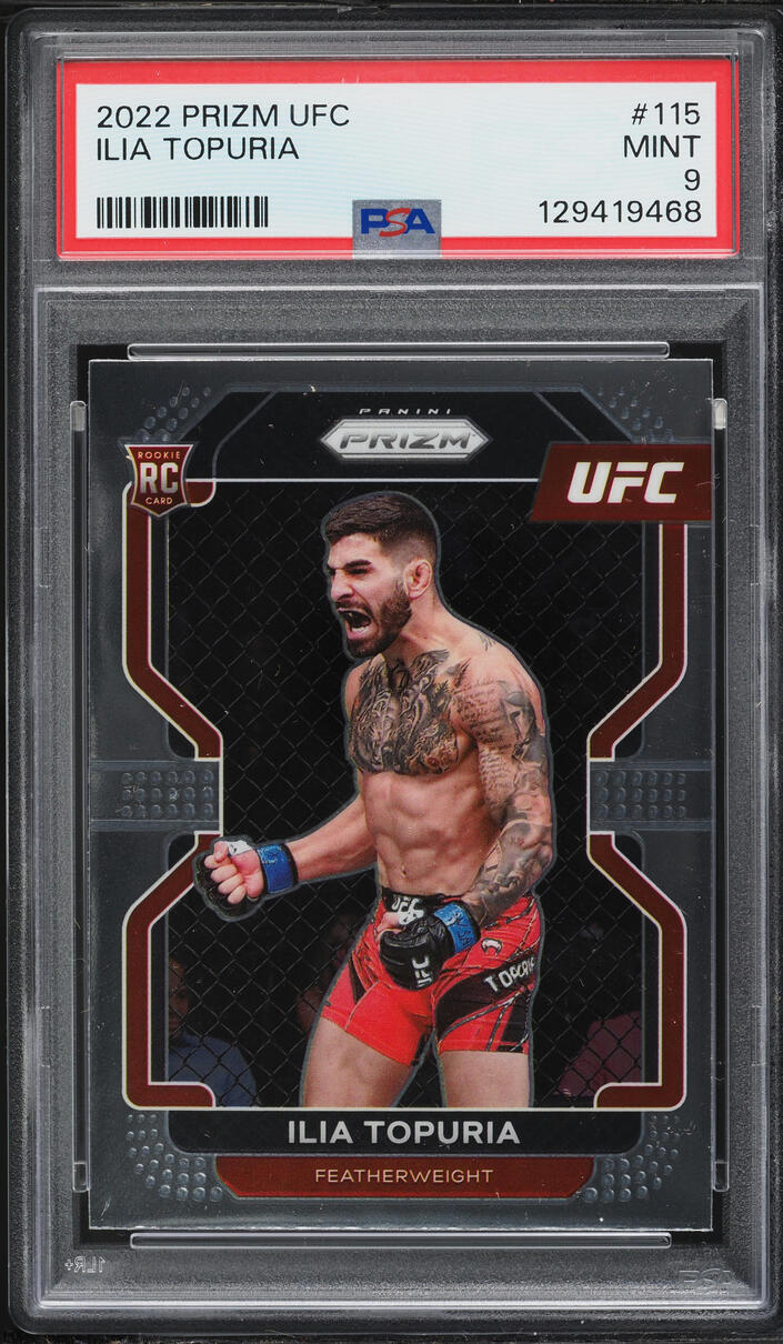 2022 Panini Prizm UFC Ilia Topuria ROOKIE #115 PSA 9 MINT