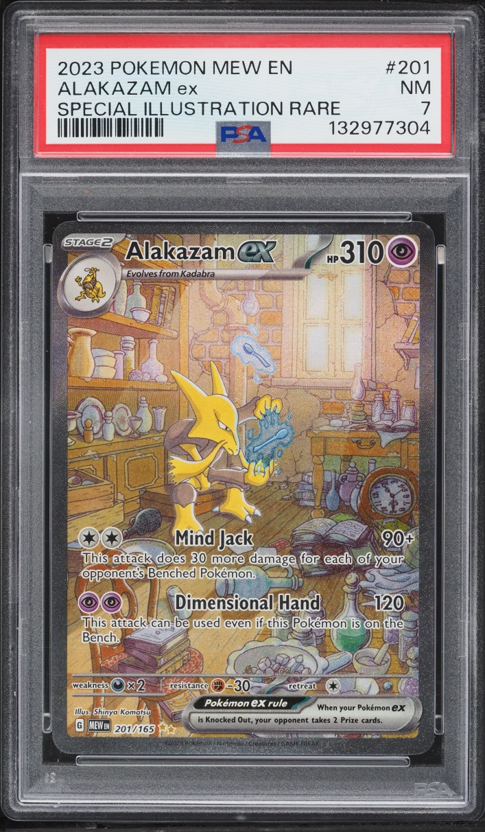 2023 Pokemon Scarlet & Violet 151 SIR Alakazam ex #201 PSA 7 NRMT