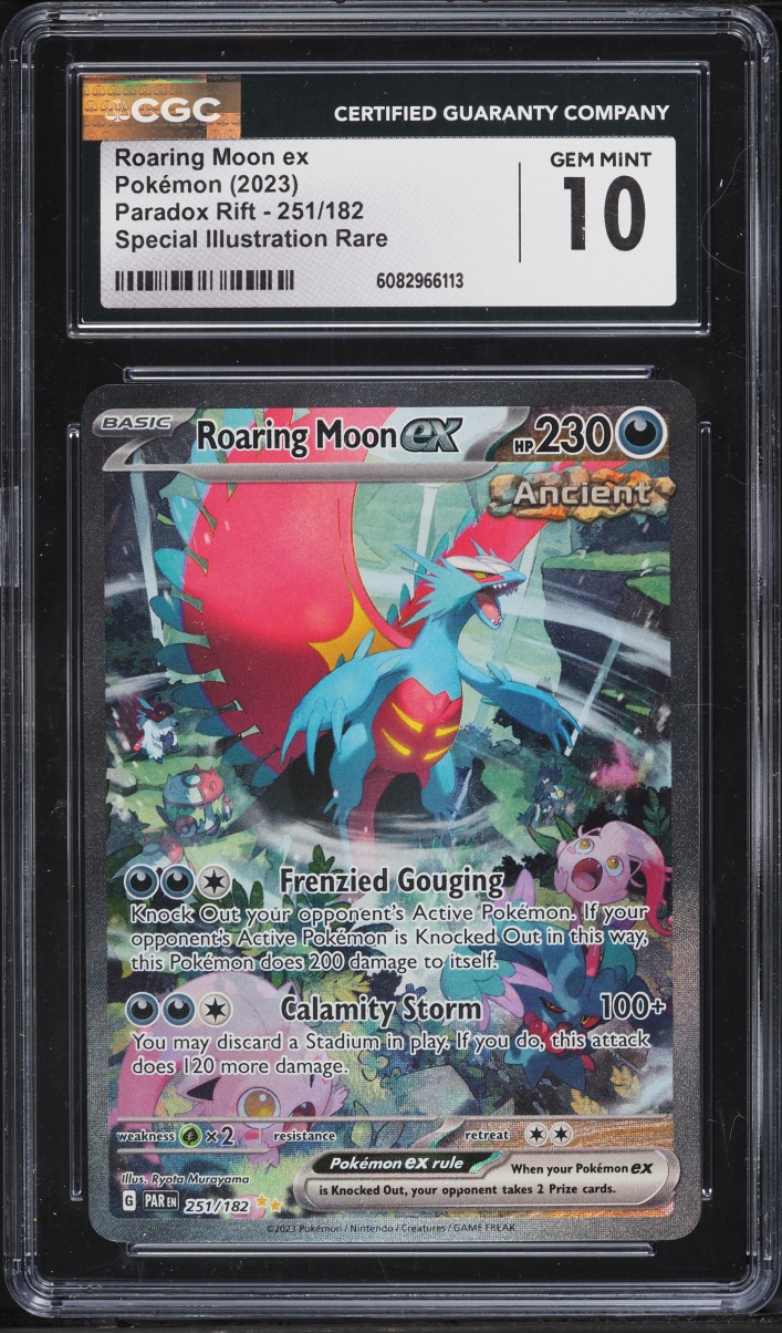 2023 Pokemon Scarlet & Violet Paradox Rift SIR Roaring Moon Ex #251 CGC 10 GEM MINT